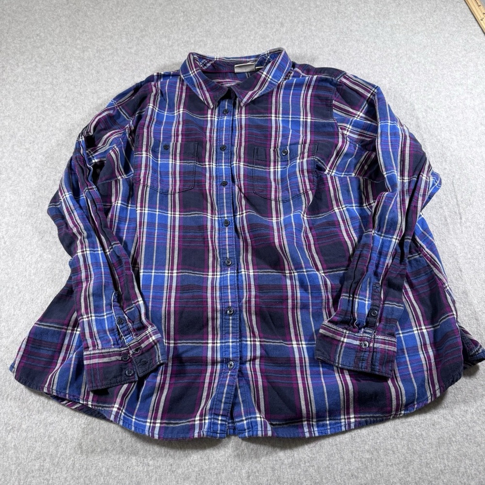 St John's Bay Women's Shirt Long Sleeve Button Up 2X